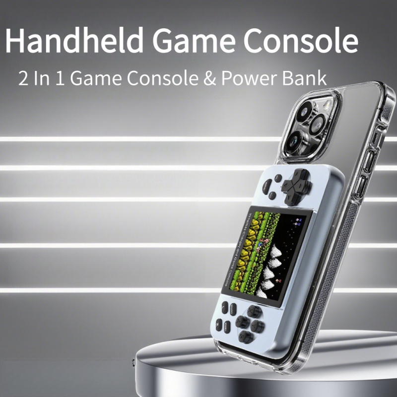 Retro Gaming Device - 新型L9携帯ゲーム機 磁気ワイヤレス充電パワーバンク内蔵 6000種類のレトロゲーム搭載 ポータブルハンドヘルドゲームデバイス