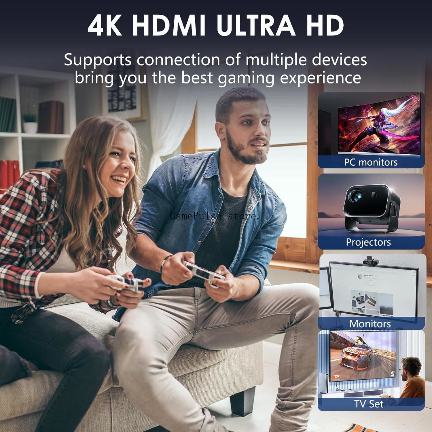 Retro Gaming Hdmi - GamePulse 2026 新型レトロゲーム機、23種類のエミュレーターと20,000以上の内蔵ゲーム搭載、4K HDMI、2.4Gデュアルワイヤレスコントローラー付き