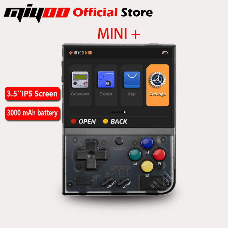Retro Gaming Gif - MIYOO ミニプラスポータブルレトロハンドヘルドゲームコンソール 3.5 インチ IPS HD