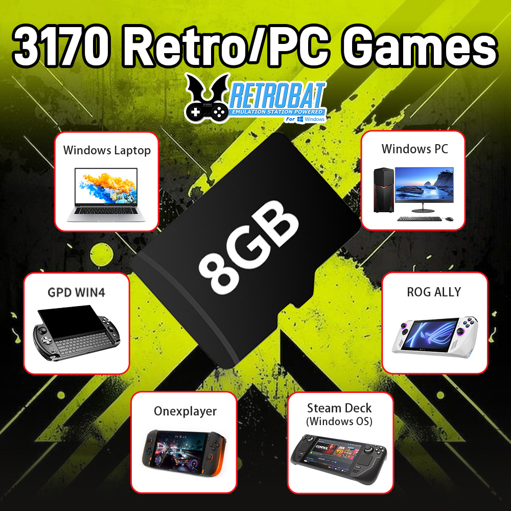 Retro Gaming App - 8GB ゲーム TF カード 3170 レトロ/PC