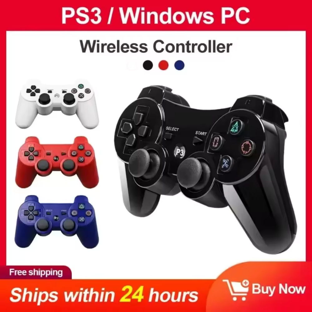 Retro Gaming Gun - PS3コントローラー用Bluetoothゲームパッド、プレイステーション3用ワイヤレスジョイスティック、P3 SIXAXIS対応コントローラー