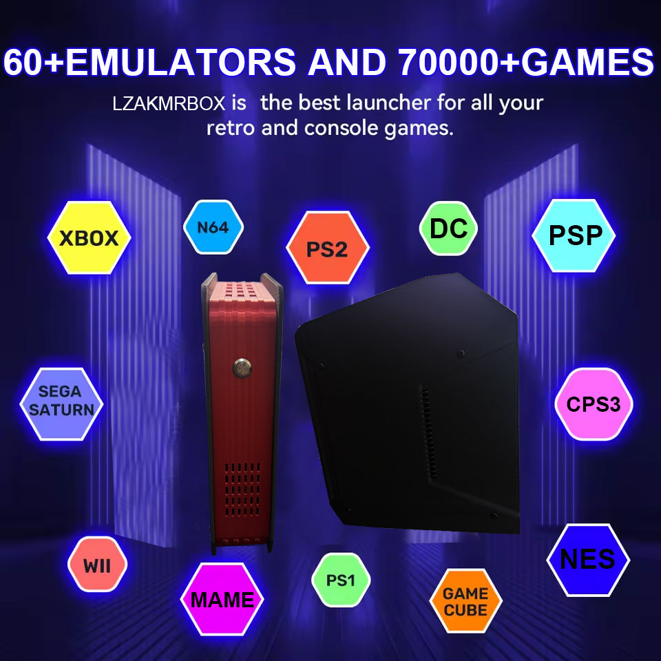 X4 レトロビデオゲームコンソール 1T デュアルシステムと - Retro Gaming Gif のレビューと価格