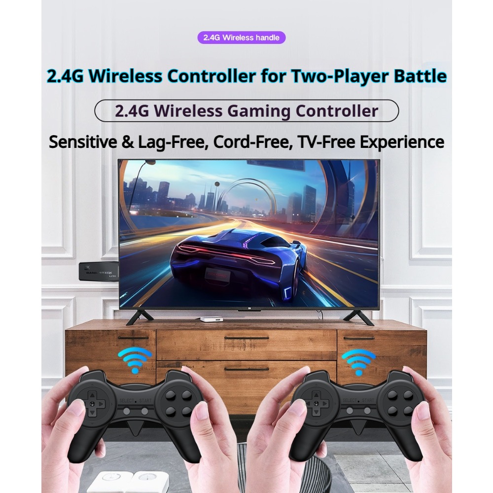 ポータブル4Kレトロゲームスティックコンソール、ワイヤレスコ - Retro Gaming App のレビューと価格