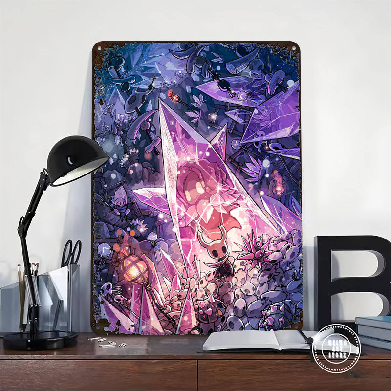 ホロウナイトゲームブリキポスターカスタマイズされた壁アートヴ - Retro Knight Gaming のレビューと価格