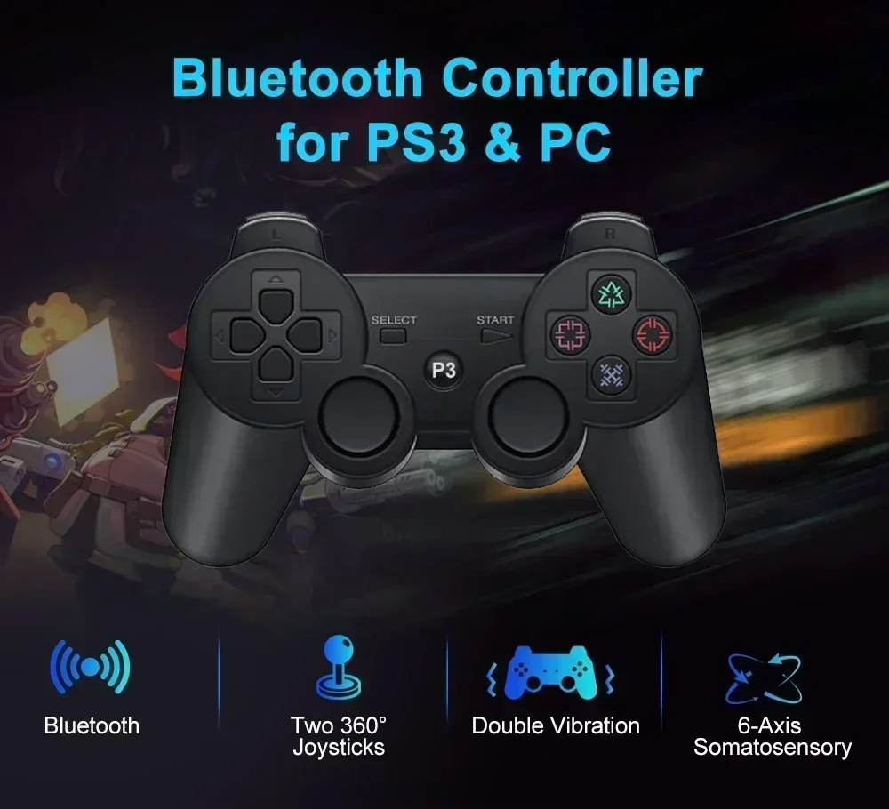 PS3コントローラー用Bluetoothゲームパッド、プレイ - Retro Gaming Gun のレビューと価格